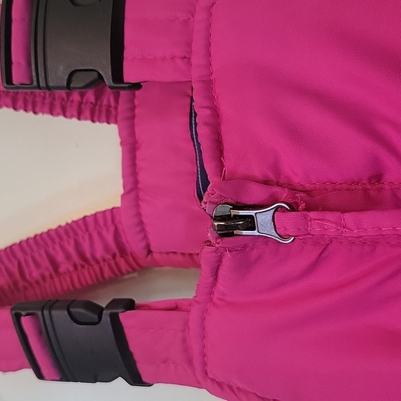 Snow Overalls Girl 6X Pink Zip Adjustable Straps CHEROKEE - Picture 5 of 9